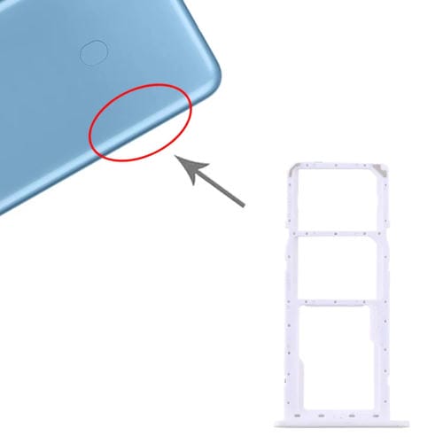 Plateau Carte SIM et Micro SD Samsung Galaxy A11 SM-A115 (Blanc)