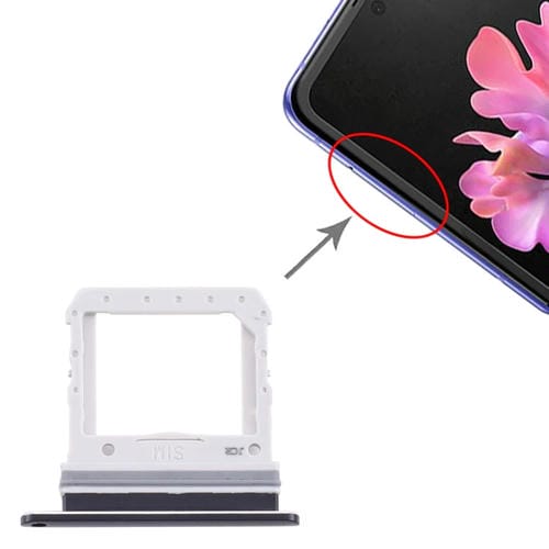 Plateau de carte SIM Samsung Galaxy Z Flip SM-F700 (Noir)