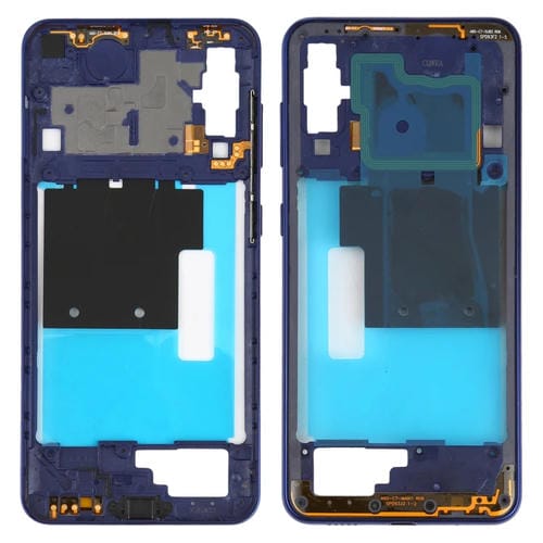 Cadre Moyen Biseauté Plaque Samsung Galaxy A60 (Bleu)