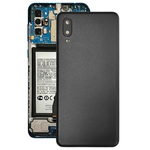 Coperchio Posteriore della Batteria Samsung Galaxy A02 con copertura della Lente (Nero)