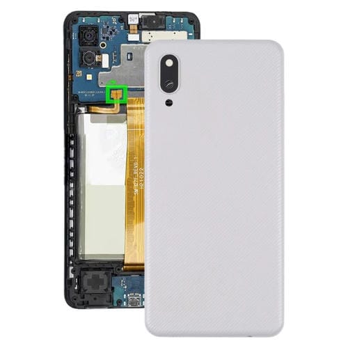 Coperchio Posteriore della Batteria Samsung Galaxy A02 con Obiettivo della Fotocamera (Bianco)