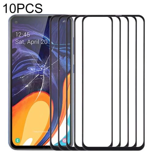 Verre Lentille Extérieure Écran Samsung Galaxy A60 (10 Pièces) (Noir)