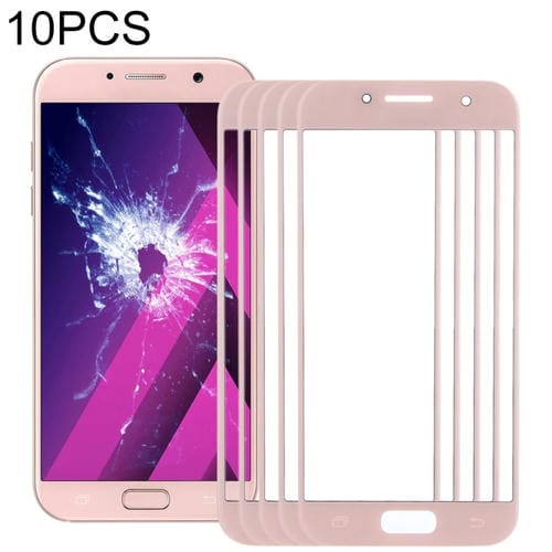 Outer Glass Lens Screen Samsung Galaxy A7 A720 Pack (10 Pieces) (Pink)