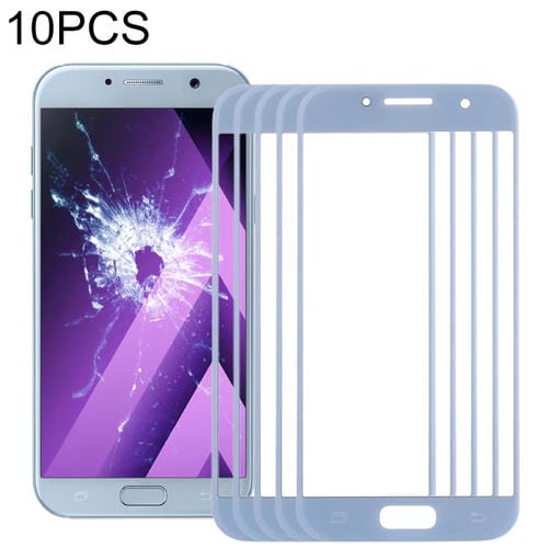 Glass Lens Outer Front Screen Samsung Galaxy A7/A720 (10 Pieces) (Blue)