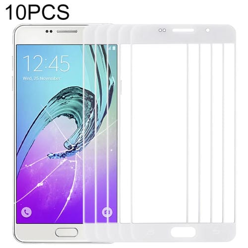 Lente de Vidrio Pantalla Frontal Samsung Galaxy A5 A510 (10 Piezas) (Blanco)