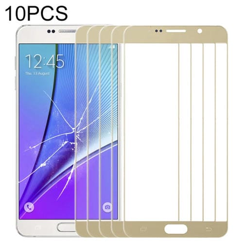 Vorderseite Glasbildschirm Samsung Galaxy Note 5 (10 Stück) Außenglaslinse (Gold)