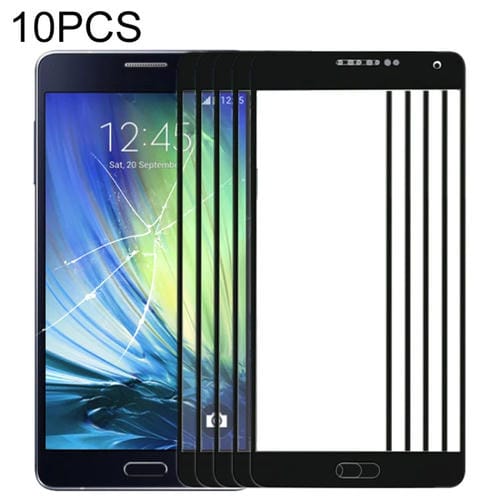 Glass Lens Samsung Galaxy A7 Front Screen (10 Pieces) (Black)