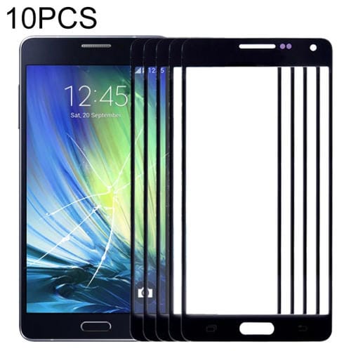 Pantalla Frontal Lente de Vidrio Exterior Samsung Galaxy A5 / A500 (Negro) - Pack de (10 Piezas)