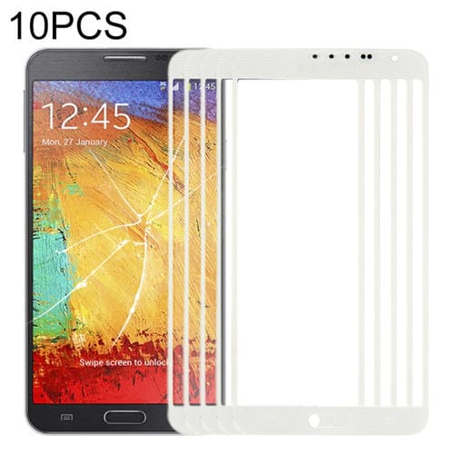 Écran frontal Samsung Galaxy Note 3 Neo N7505 Lentille en verre extérieure (Blanc) - (10 pièces)
