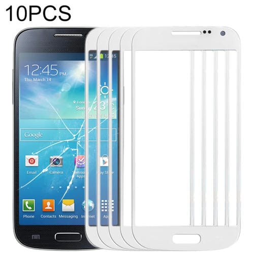 Schermo Frontale Lente in Vetro Samsung Galaxy S4 Mini/i9190 (Bianco) 10 pezzi