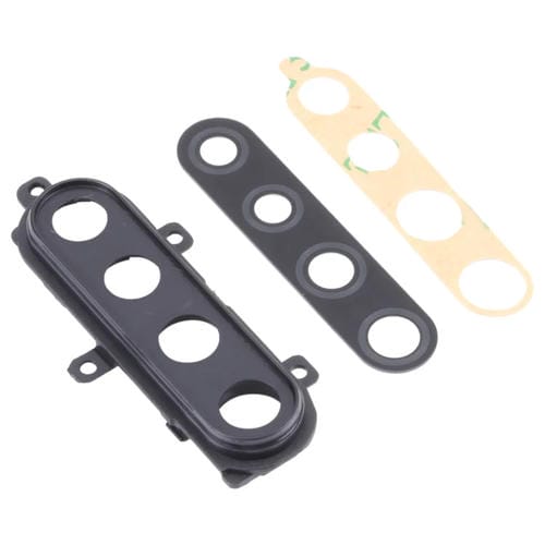 Tampa da Lente da Câmara Compatível com Samsung Galaxy A21 SM-A215 (10 Peças), Preto)