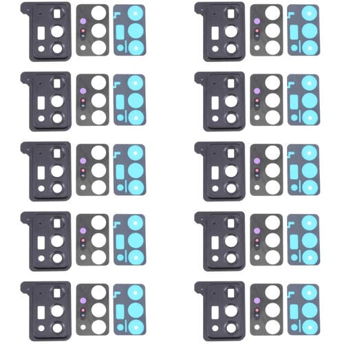 Kameraglasabdeckung Samsung Galaxy Note 20 Ultra 5G SM-N986 (10 Stück) (Schwarz)