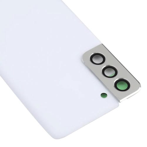 Rückseite Samsung Galaxy S21 5G mit Kamerablendenabdeckung (Weiß)
