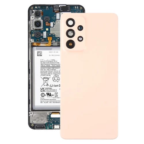 Couvercle arrière de batterie Samsung Galaxy A53 5G SM-A536B avec objectif de caméra (rose)