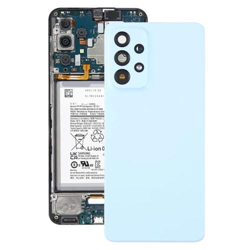 Couvercle arrière de batterie Samsung Galaxy A53 5G SM-A536B avec objectif de caméra (bleu)