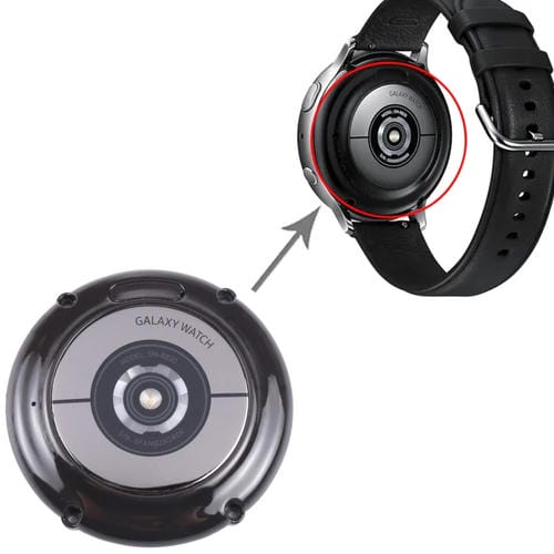 Coque arrière Samsung Galaxy Watch Active 2 40mm SM-R830 avec capteur cardiaque et charge sans fil (marron)