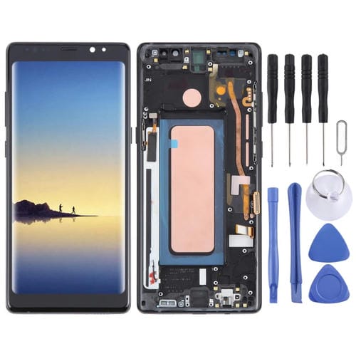 LCD-Bildschirm TFT Samsung Galaxy Note 8 SM-N950 mit Rahmen (Schwarz)