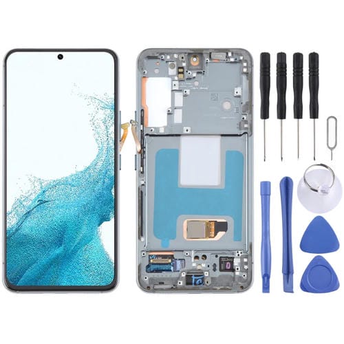 LCD-Bildschirm Samsung Galaxy S22 5G SM-S901B mit Rahmen (Grün)