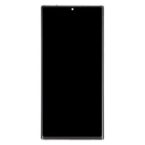 LCD-Bildschirm Samsung Galaxy S22 Ultra 5G SM-S908B mit Rahmen (Weiß)