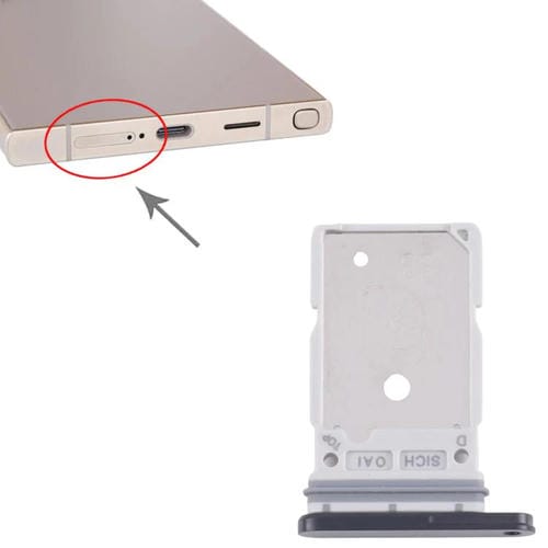 SIM-Kartenfach Samsung Galaxy S25 Ultra SM-S938B (Schwarz)