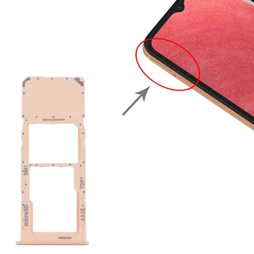Plateau Carte SIM et Micro SD Samsung Galaxy A13 SM-A135 (Rose)