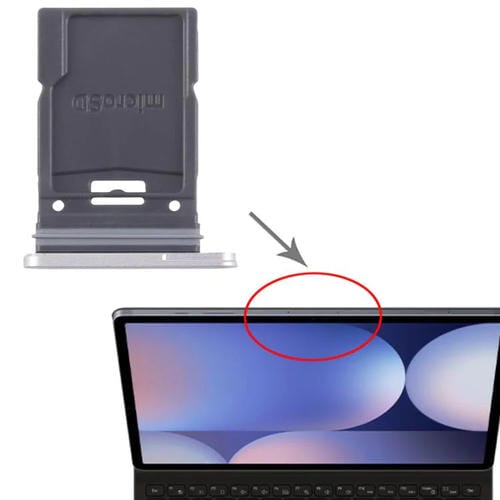 Bandeja Tarjeta Micro SD Samsung Galaxy Tab S10+ / S10 Ultra SM-X820 / X920 (Plateada)