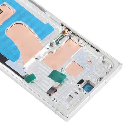 Pantalla LCD TFT de 6,72 pulgadas para Samsung Galaxy S23 Ultra SM-S918B, digitalizador completo con marco, sin identificación de huellas dactilares (plateado)