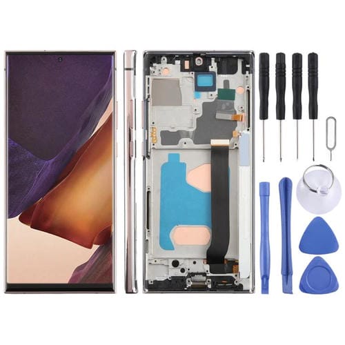 Pantalla LCD TFT de 6,72 pulgadas para Samsung Galaxy Note20 Ultra SM-N986B, digitalizador completo con marco, sin identificación de huellas dactilares (dorado)