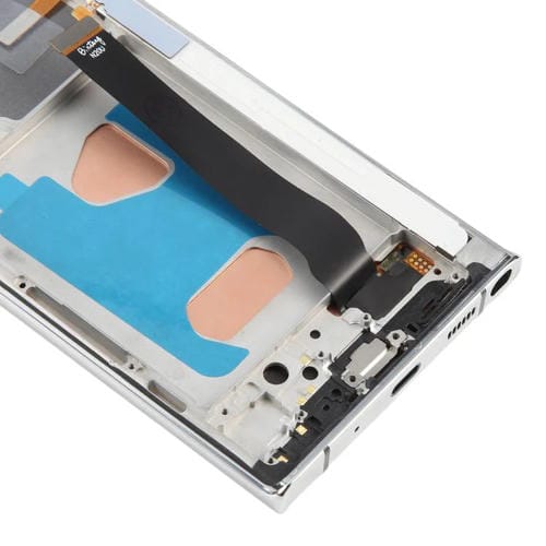 Pantalla LCD TFT de 6,72 pulgadas para Samsung Galaxy Note20 Ultra SM-N986B, digitalizador completo con marco, sin identificación de huellas dactilares (plateado)