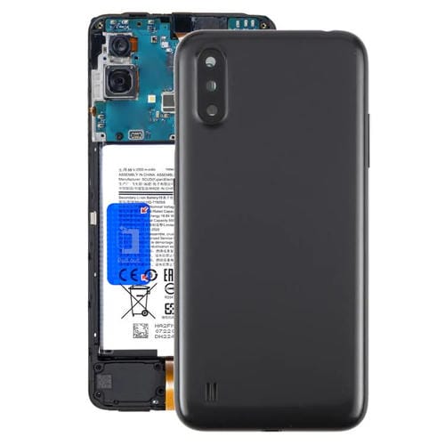 Carcasa trasera con tapa para lente de cámara para Samsung Galaxy A01 SM-A015F (gris)