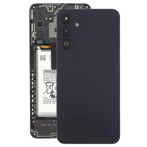 Carcasa trasera con tapa para lente de cámara para Samsung Galaxy A15 SM-A155F (negro)