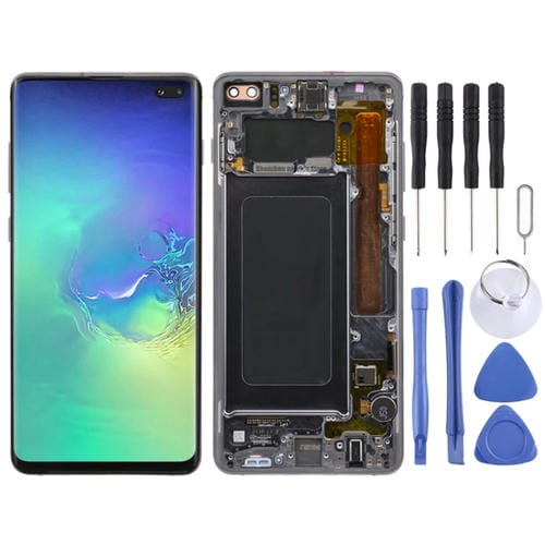 Écran LCD Super AMOLED Samsung Galaxy S10+ avec cadre (Noir)
