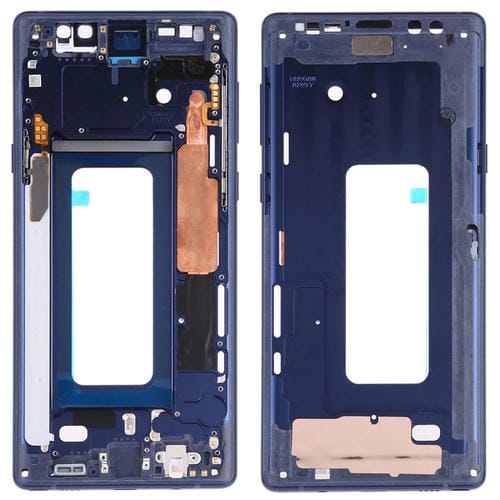 Placa de Bisel de Marco Medio Samsung Galaxy Note 9 SM-N960 com Teclas Laterais (Azul)