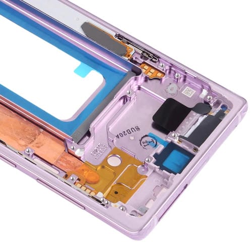 Plaque de lunette de cadre moyen avec touches latérales Samsung Galaxy Note 9 (Violet)