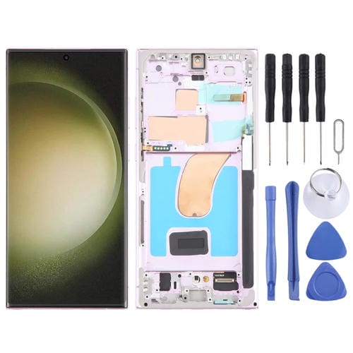 OLED-Bildschirm 6,78 Zoll Samsung Galaxy S23 Ultra 5G SM-S918B EU Edition mit Rahmen (Lila)