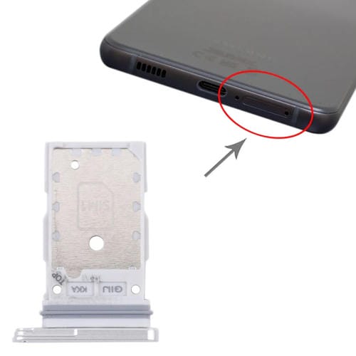 Tabuleiro de cartão SIM Samsung Galaxy S21 FE 5G SM-G990B (Branco)