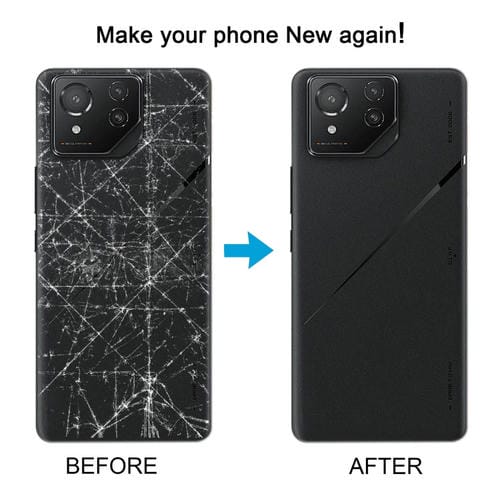 Rückseite des Batterieglases mit Kamerarahmen Asus Rog Phone 8 Pro Ai2401 (Grau)