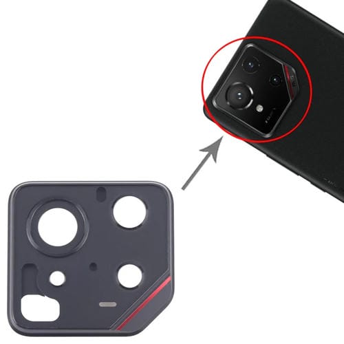 Estrutura da Lente da Câmara Traseira Asus Rog Phone 9 5G (Vermelho)