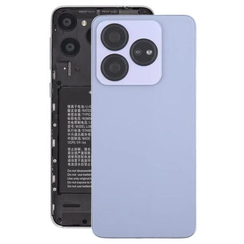Back Glass Battery Cover with Central Frame and Camera Lens Cover ZTE Axon 60 Lite Z2356 (Purple)