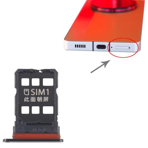 SIM-Kartenfach ZTE Nubia Z50S Pro NX713J (Schwarz)