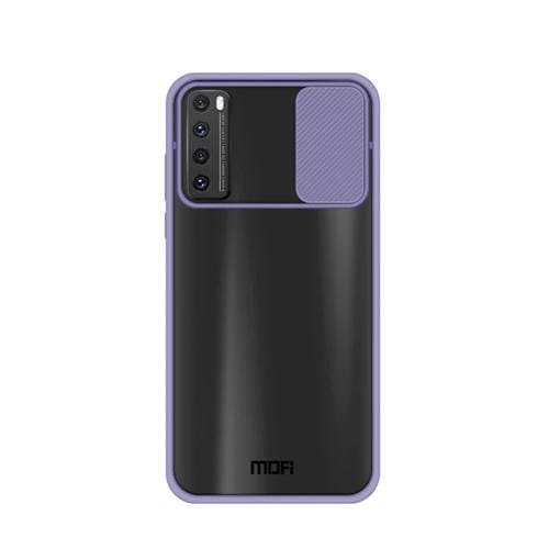 Para Huawei nova 7 MOFI Xing Dun Series PC + TPU Anti-peep Carcasa protectora todo incluido impermeable y anti-caída, Translúcido Frosted (Morado)