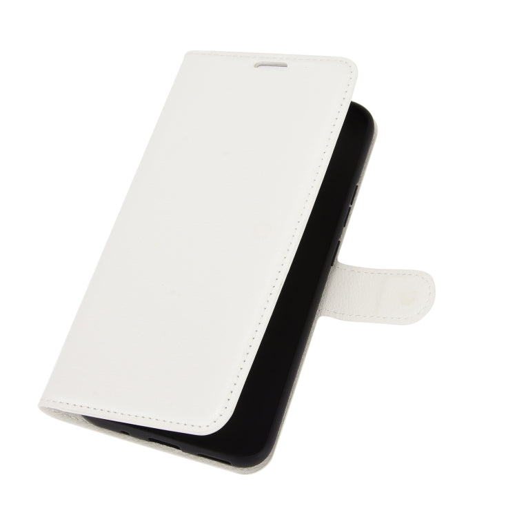 Para Nokia 3.4 Litchi Texture Funda protectora con tapa horizontal con soporte, ranuras para tarjetas y billetera (blanco)