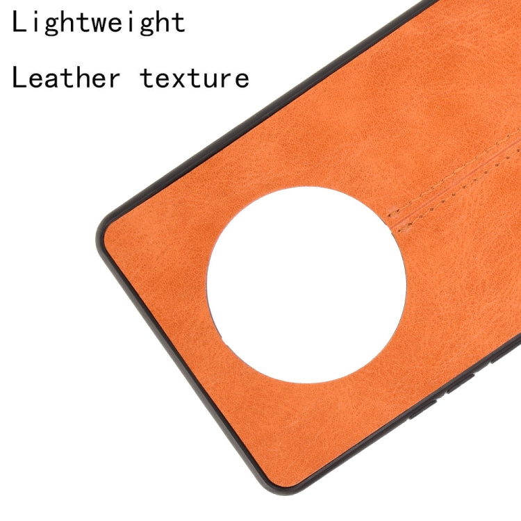 Para Huawei Mate 40 Pro Piel de patrón de vaca de costura a prueba de golpes PC + PU + TPU Funda (Naranja)