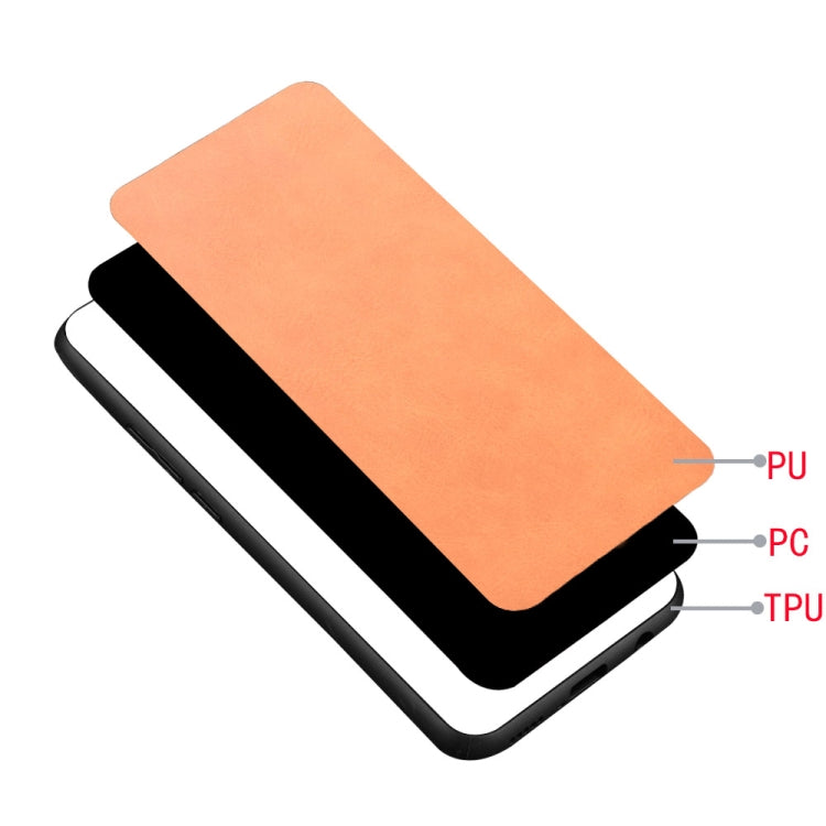 Para Huawei Mate 40 Pro Piel de patrón de vaca de costura a prueba de golpes PC + PU + TPU Funda (Naranja)