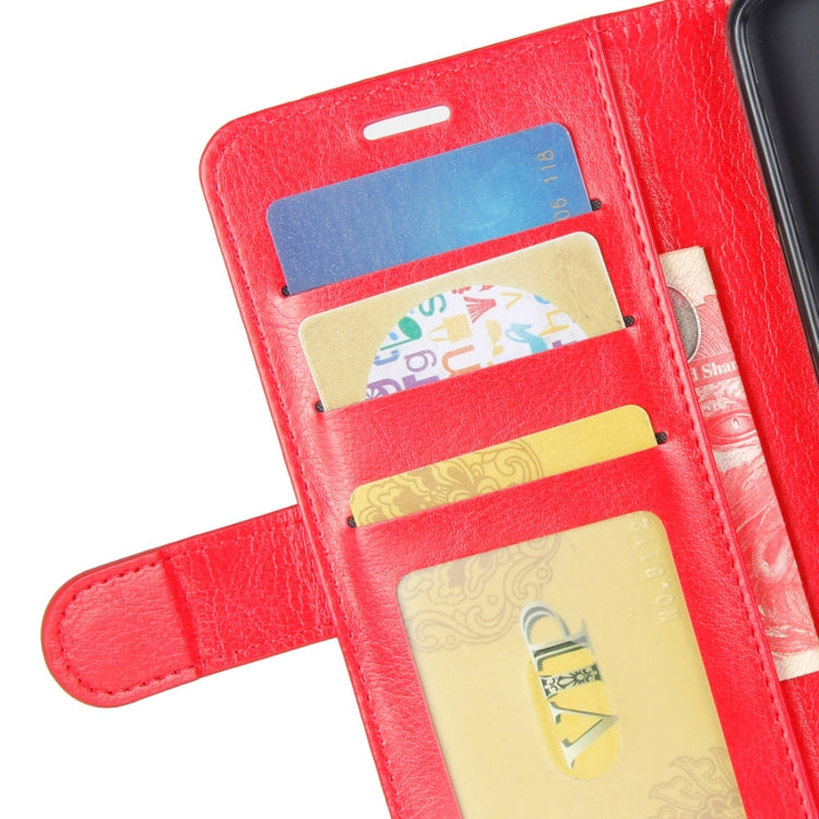 Para Motorola Moto G 5G R64 Textura Funda protectora con tapa horizontal única con soporte y ranuras para tarjetas y billetera y marco de fotos (rojo)