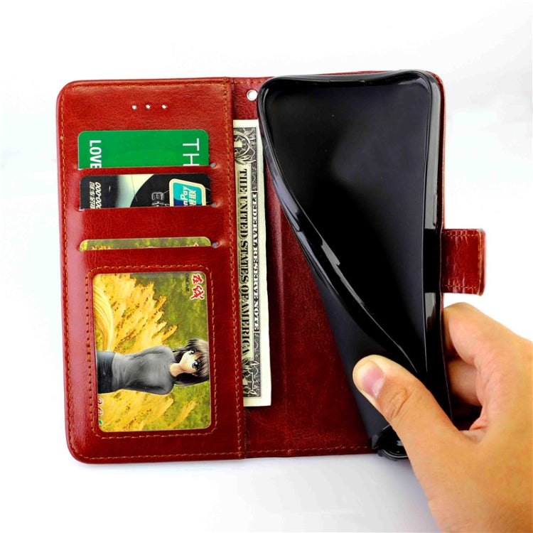 Para Huawei Mate40 Pro / Mate40 Pro + Funda protectora con tapa horizontal de cuero con textura de caballo loco con soporte y ranuras para tarjetas y billetera y marco de fotos (rosa roja)