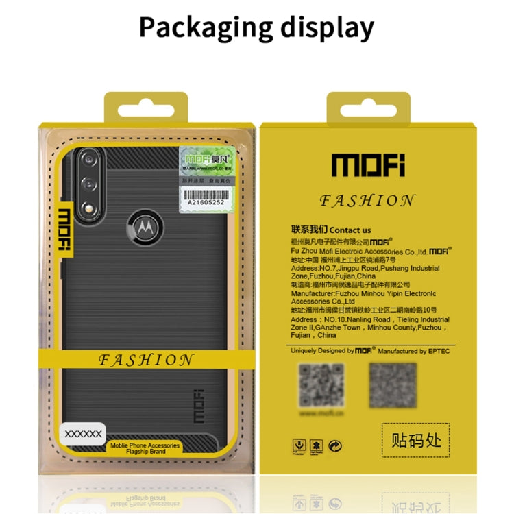 Para Motorola Moto Edge S Mofi Gentleness Series Textura cepillada Fibra de carbono Soft TPU Case (Negro)