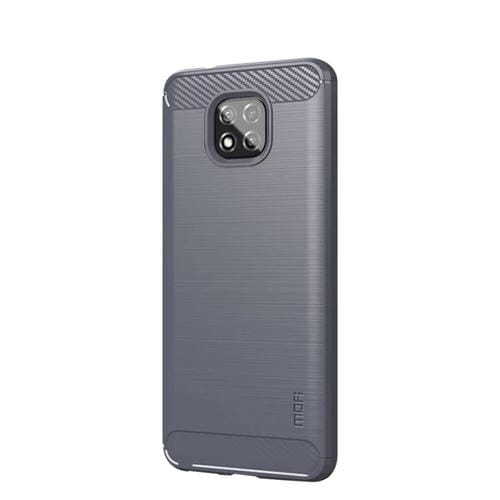 Para Motorola Moto G Power 2021 MOFI MOFI Gentleness Series Textura cepillada Fibra de carbono Soft TPU Funda (gris)