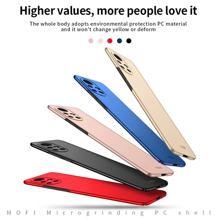 Para Huawei Nova 8 Pro Mofi Frosted PC Funda Duro Ultra-Thin (Oro)
