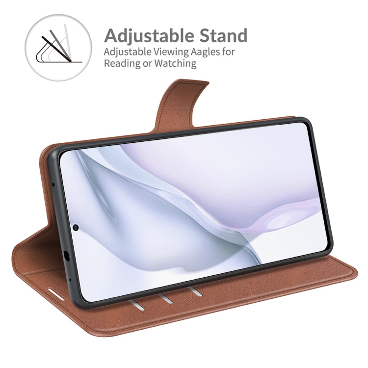 Para Huawei P50 Retro Becerro patrón Hebilla Horizontal Flip Funda de cuero con soporte y tragamonedas y billetera (marrón claro)